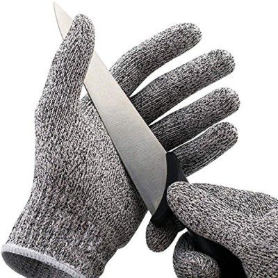 GOSFRID with GF LOGO Nylon Cut Resistance and Anti Abrasion Safety Working Protective Hand Gloves (Grey)