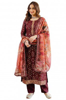 GoSriKi Kurta Sets for Women Viscose Printed
