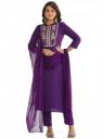 GoSriKi Women's Cotton Blend Straight Embroidered Kurta with Pant & Dupatta...