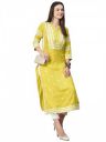 GoSriKi Women's Cotton Blend Straight Fit Straight Kurta...