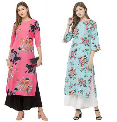 GoSriKi Womens Crepe Regular Kurta
