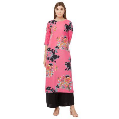 GoSriKi Women's Crepe Straight Kurta