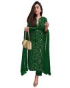 GoSriKi Women's Rayon Blend Straight Bandhej Printed Kurta with Pant & Dupatta...