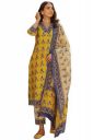 GoSriKi Women's Rayon Blend Straight Printed Kurta with Pant & Dupatta...