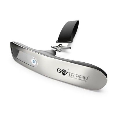 GoTrippin Weight Machine for Luggage - 50 kg capacity, Steel body, Lifetime replacement - Digital Portable Electronic Luggage Weighing Scale for home, travel, flights, bags and baggage (Silver, 50 kg)