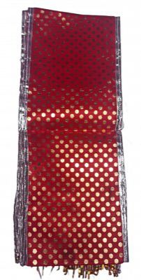 Gouri Poshak Handmade Beautiful Designed Fabric Dupatta/Chunri for Statue/Murti of Ganesh jii/Devi Durga MATA, Temple Decor, Gifting Item (Red)