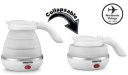 Gourmia GK320 Travel Foldable Electric Kettle - Dual Voltage - Food Grade Silicone, Collapses for Easy & Convenient Storage, Boil Dry Protection.5 Quart - White...