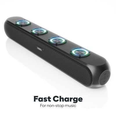 GOVO Gosurround 320 | 50W Bluetooth SoundBar, 4000 Mah Battery (Platinum Black)