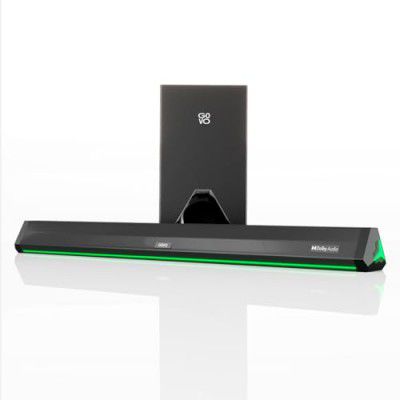 GOVO GoSurround 910 | 240W Soundbar, 2.1 Channel Home Theatre with Dolby Audio, 6.5" (Black)