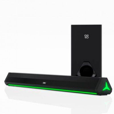GOVO GOSURROUND 930 | 250W Bluetooth Soundbar| 2.1 Channel with 6.5'' Wired Subwoofer 250 W Bluetooth Soundbar&nbsp;&nbsp;(Platinum Black, 2.1 Channel)
