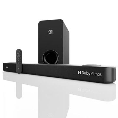 GOVO GOSURROUND 975 | 4.1 (2.1.2) Channel, 400W Soundbar with True Dolby Atmos (Platinum Black)