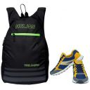 Gowin Nx-2 Yellow/Blue Size-10 with Triumph Back Bag Helios Pro-6002 Black/Lime...