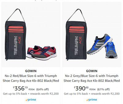 Gowin Shoes & Bag Combo from ₹356