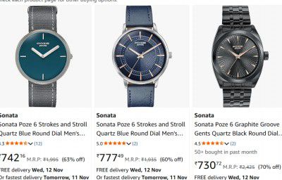 GRAB | SONATA WATCHES UPTO 50% OFF