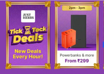 Grab Tick Tock Deal : Chargers, Powerbanks & More From ₹299