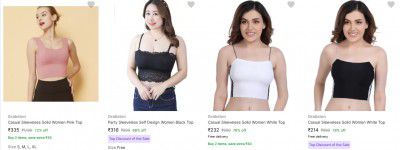 Grabston Women's Top Starts At ₹232 | Upto 76% Off
