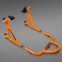 Grand Pitstop Paddock Stand with Swing Arm Rest and Bobbin Fork for Bajaj Dominar 400 (Black and Orange)...