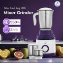 Grand plus White Purpel 550 W Mixer Grinder (Neo | 3 Jars | White, Purpel)...