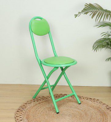 Grandwill Hello Folding Chair for Home/Study Chair and Restaurant Chair (Metal) (Green)