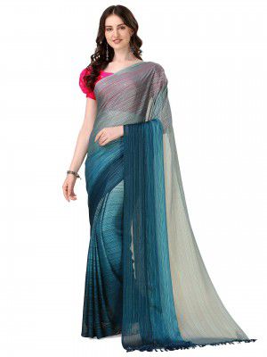 Granthva Fab Women's Embellished Silk Blend Fancy Saree with Blouse Piece