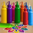 Graphene 10 Rangoli Colour Powder Tube Kit Bottles Easy To Use Rangoli Making (1 Box- 10 Tubes 100gm/Bottle)...