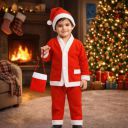 GRAPHENE Christmas Santa Claus Dress Costume for Boy Girl Kids Children (2-4 Year)...