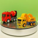 GRAPHENE Construction Vehicle Truck Push & Go Playset Friction Powered Truck for Kids Age 2+ Year Unbreakable Realistic Toy Truck Set of 2 with Random Design...
