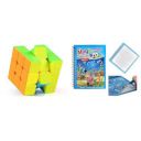 Graphene Cubes 3X3 High Speed Sticker Less Magic Puzzle Cube Game Toy (3X3) & Graphene Doodle Pen & Water Coloring Book Set - Kids...