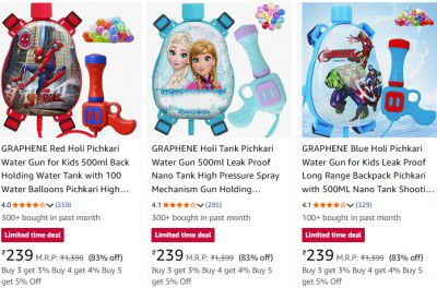 GRAPHENE Holi Pichkari Water Gun Starts At ₹239