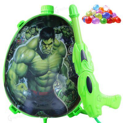 GRAPHENE Holi Pichkari Water Gun with 3.3L Back Holding Water Tank | 100 Water Balloons