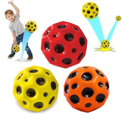 GRAPHENE Moon Balls for Kids, Rubber Space Ball