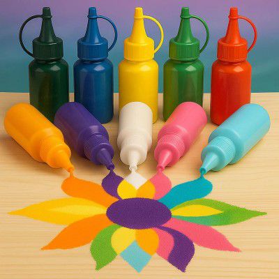 GRAPHENE Rangoli Colour Powder Tube Kit – Pack of 10