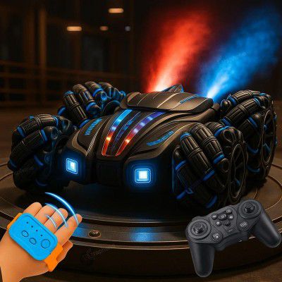 GRAPHENE RC 4X4 WD Double Smoke Hand Sensor Stunt Drift Toy Car 360° Gesture Control Car
