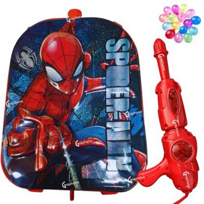 GRAPHENE Red 5.8L Holi Pichkari Water Gun for Kids Backpack Holding Water Tank
