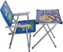 GRAZIA Kids Durable Wooden Folding Study Table Chair Set (2-8 Years) - Large-Blue...
