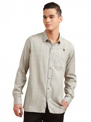 Greciilooks Mens Solid Regular Fit Full Sleeve Cotton Casual Shirt