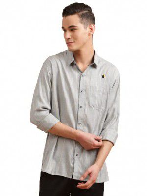 Greciilooks Mens Solid Regular Fit Full Sleeve Cotton Casual Shirt