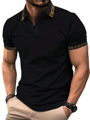 GRECIILOOKS Solid Regular Fit Polo Casual for Men – Polycotton Short Sleeve Regular Fit Tee 