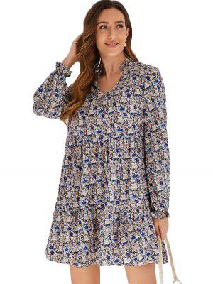GRECIILOOKS Western Dresses for Women |A-Line Knee-Length Dress |Stylish Dress |Western Tops for Girls (X-Large, Multi)