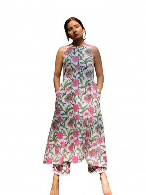 GRECIILOOKS Women Rayon A-Line Regular Fit Kurta Set