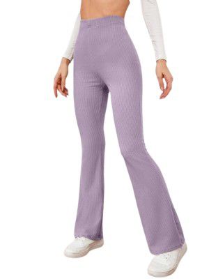 GRECIILOOKS Womens Casual Wool Blend Regular Fit Trouser
