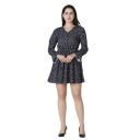 GRECIILOOKS Womens Slub Rayon Full Sleeve A-Line Knee-Length Long Western Dresses for Women or Girls...