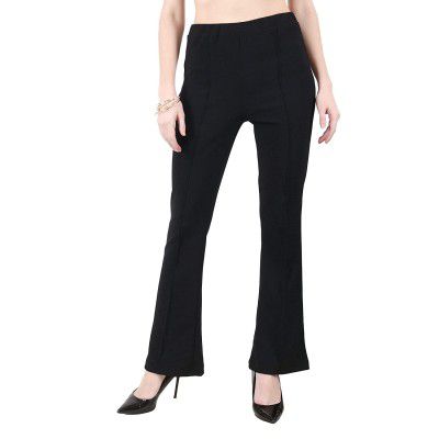 Greciilooks Womens Yoga Dress Pants Stretchy Work Slacks Business Casual Office Straight Leg/Boot-Cut Elastic Waist Regular Fit Trouser Pant