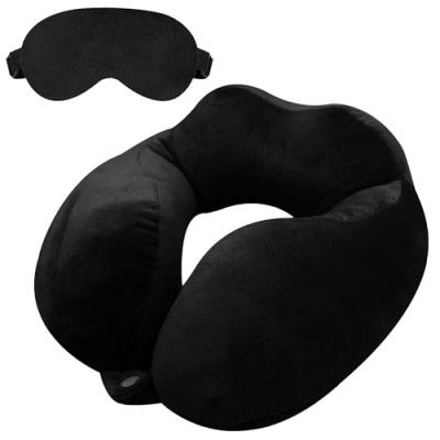GREELI Rover Neck Pillow – Soft Fiber Filled Travel Neck Rest with Snap Button