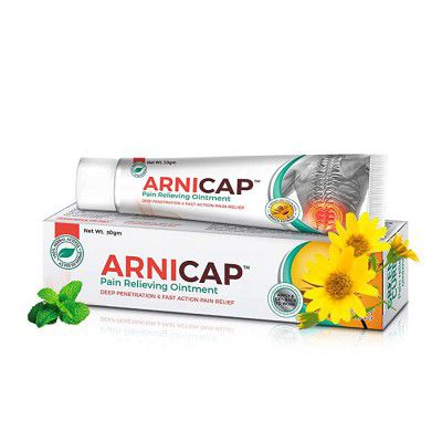 Green Cure Arnicap Herbal Pain Relieving Cream, with Arnica and Capsicum, German Science with Ayurveda, AYUSH Ministry Certified - 50 gm