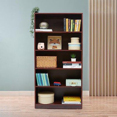 Green Soul Aspen Grande Engineered Wood Book Shelf/Stand/Rack with 5 Shelves (Walnut Color)