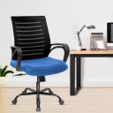Green Soul Atom Office Chair, Mid Back Mesh Ergonomic Home Office Desk Chair with Comfortable & Spacious Seat, Rocking-tilt Mechanism & Heavy Duty Metal Base (Black Blue)...