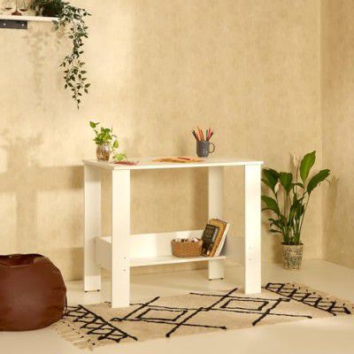 Green Soul Indus Study Table Certified Engineered Wood  90cm Wide| 1 Yr Warranty - White