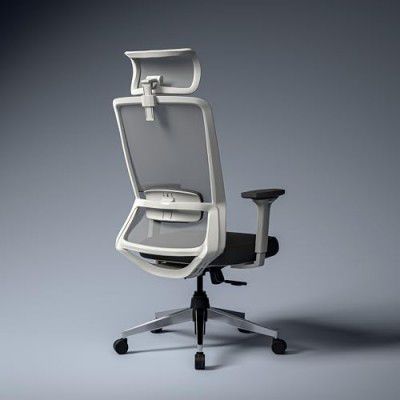 Green Soul Leo | Designed for Broad Shoulders | Ergonomic Office Chair for Work | 3 Year Warranty | White Grey
