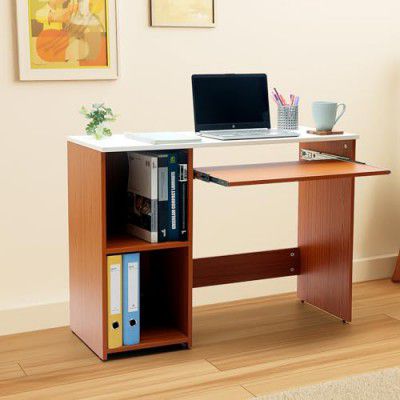 Green Soul Murray Engineered Wood Study Table (Natural Teak) | 3 Years Warranty| Installation Provided